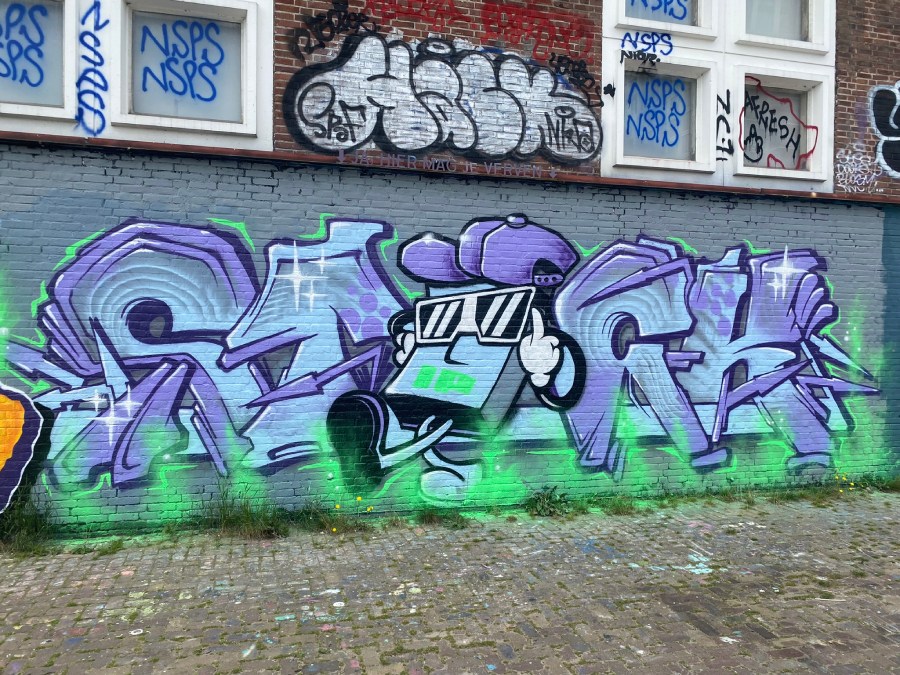 stick, ndsm, graffiti, amsterdam